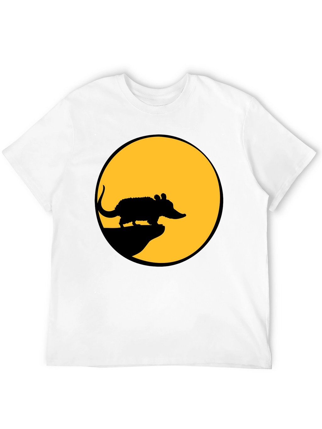 Rat Silhouette T-Shirt - Black Cotton Tee