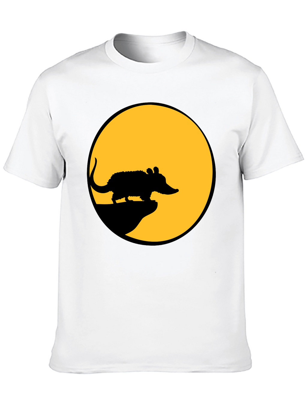 Rat Silhouette T-Shirt - Black Cotton Tee