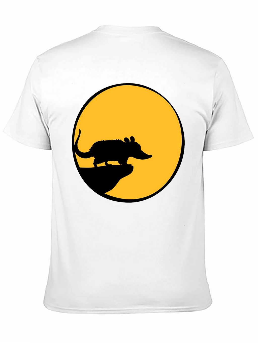 Rat Silhouette T-Shirt - Black Cotton Tee