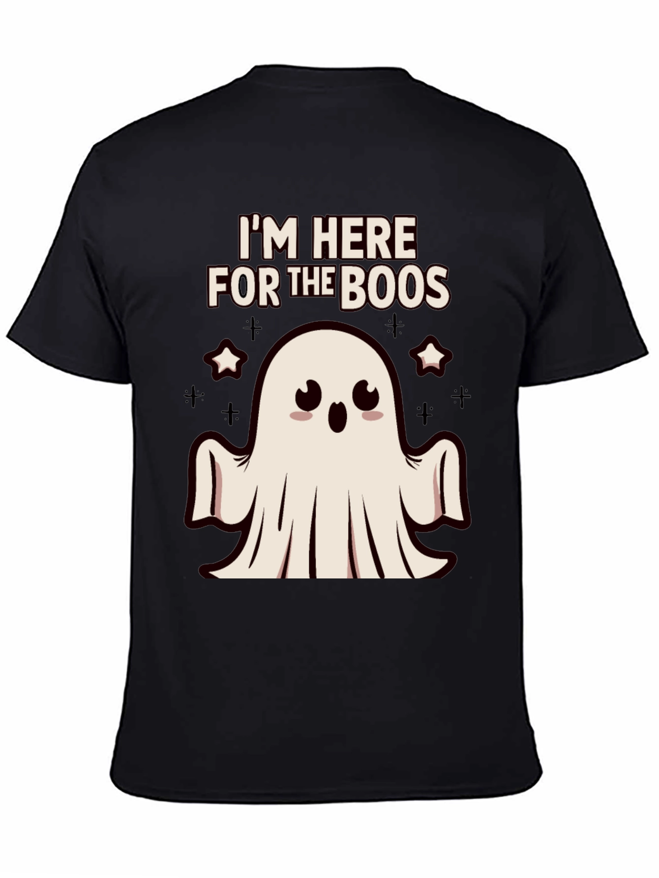 Im Here For The Boos Cute Ghost Halloween T-Shirt