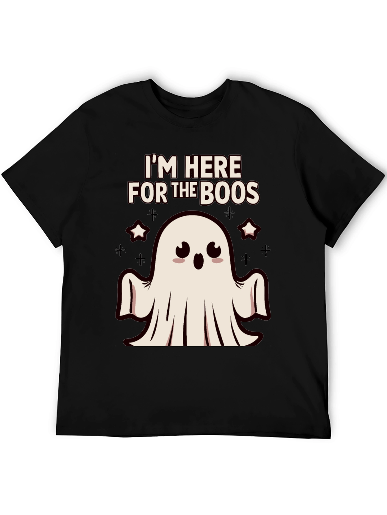 Im Here For The Boos Cute Ghost Halloween T-Shirt
