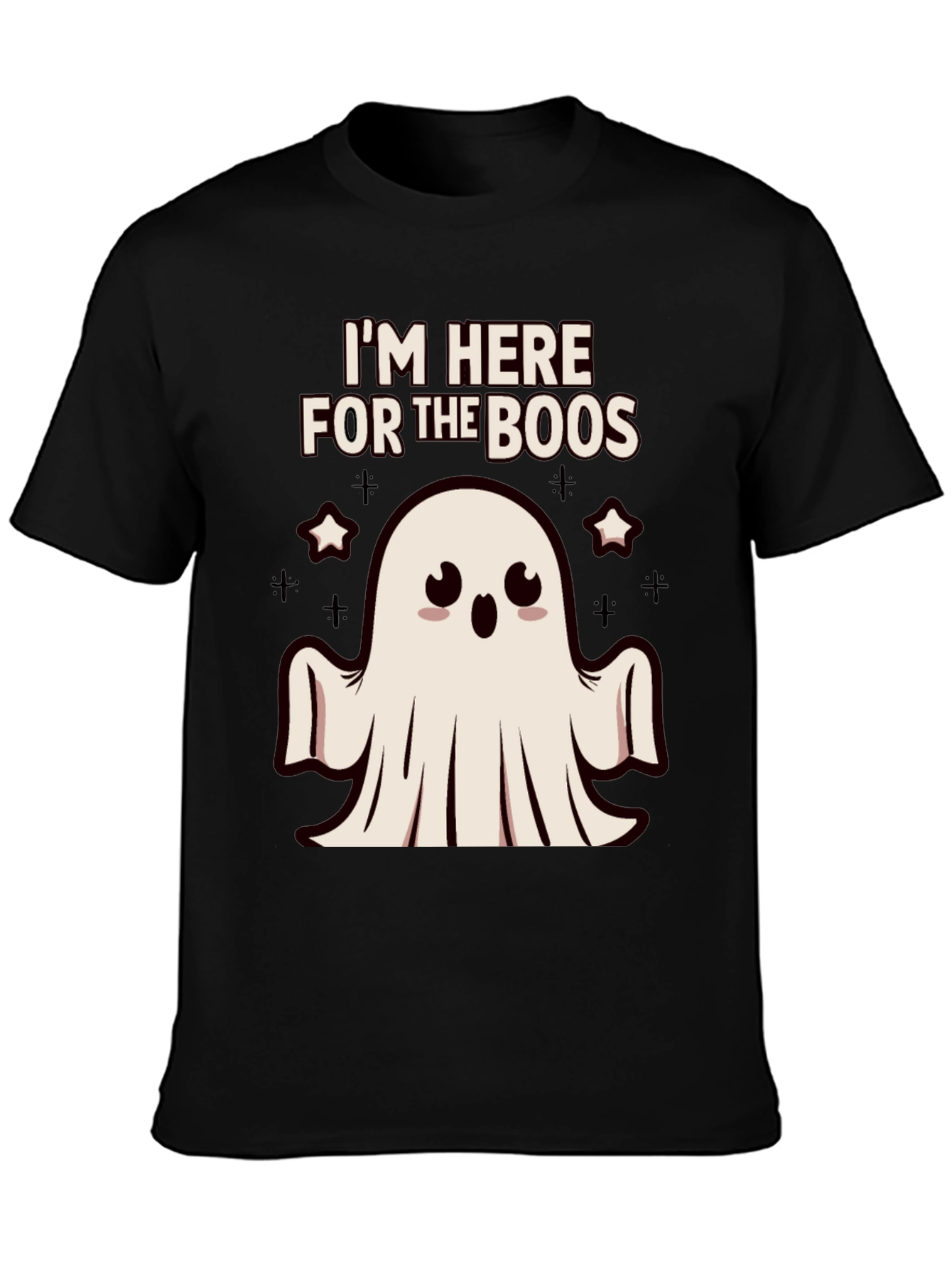 Im Here For The Boos Cute Ghost Halloween T-Shirt
