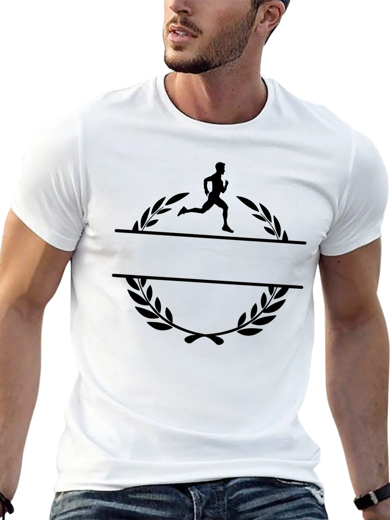 Runner Laurel Black Graphic Tee