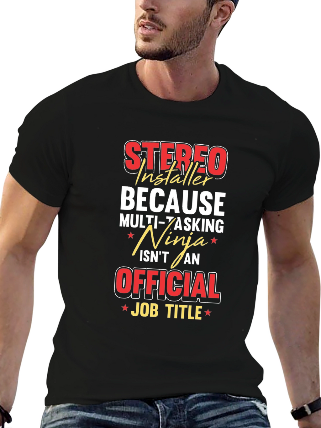 Stereo Installer Funny Job Title T-Shirt