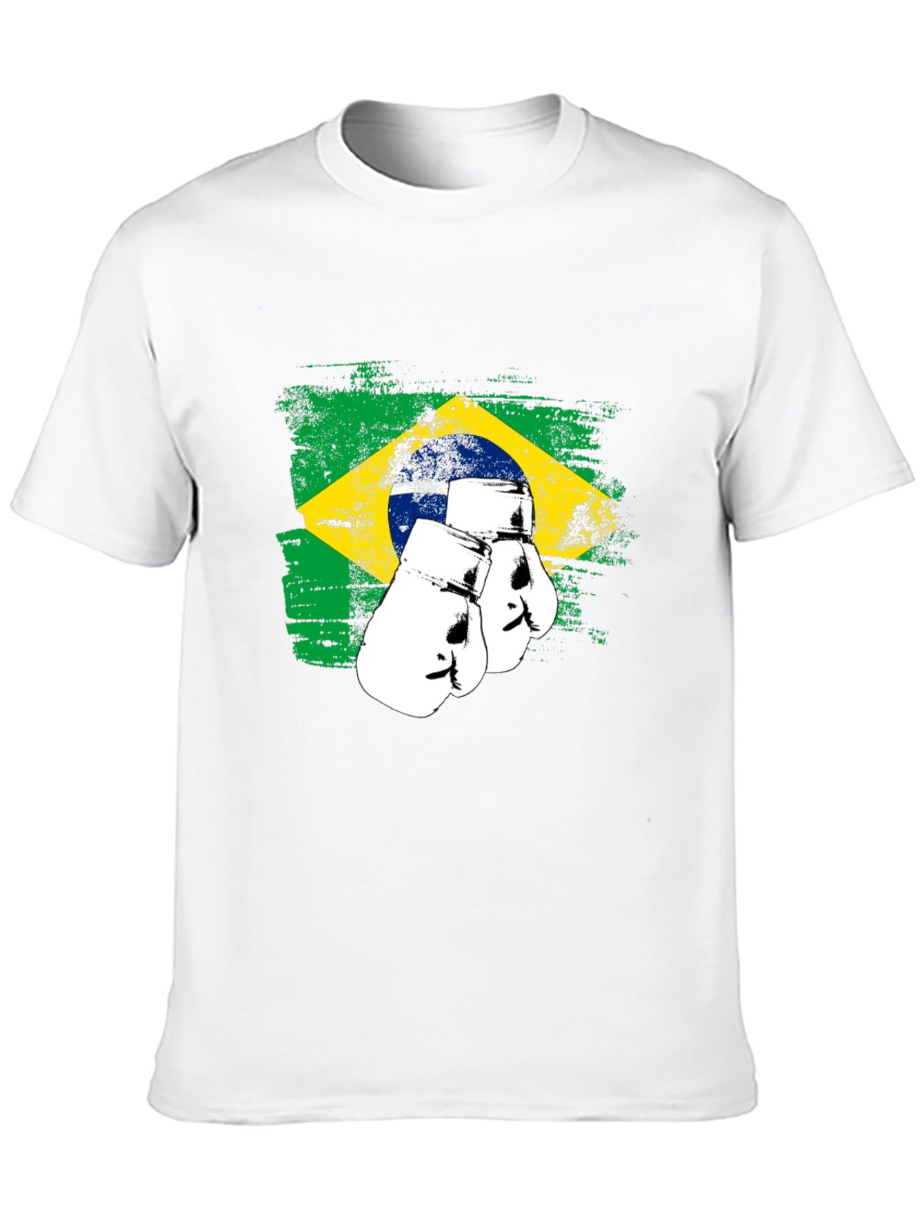 Brazil Flag Boxing Gloves Graphic Tee