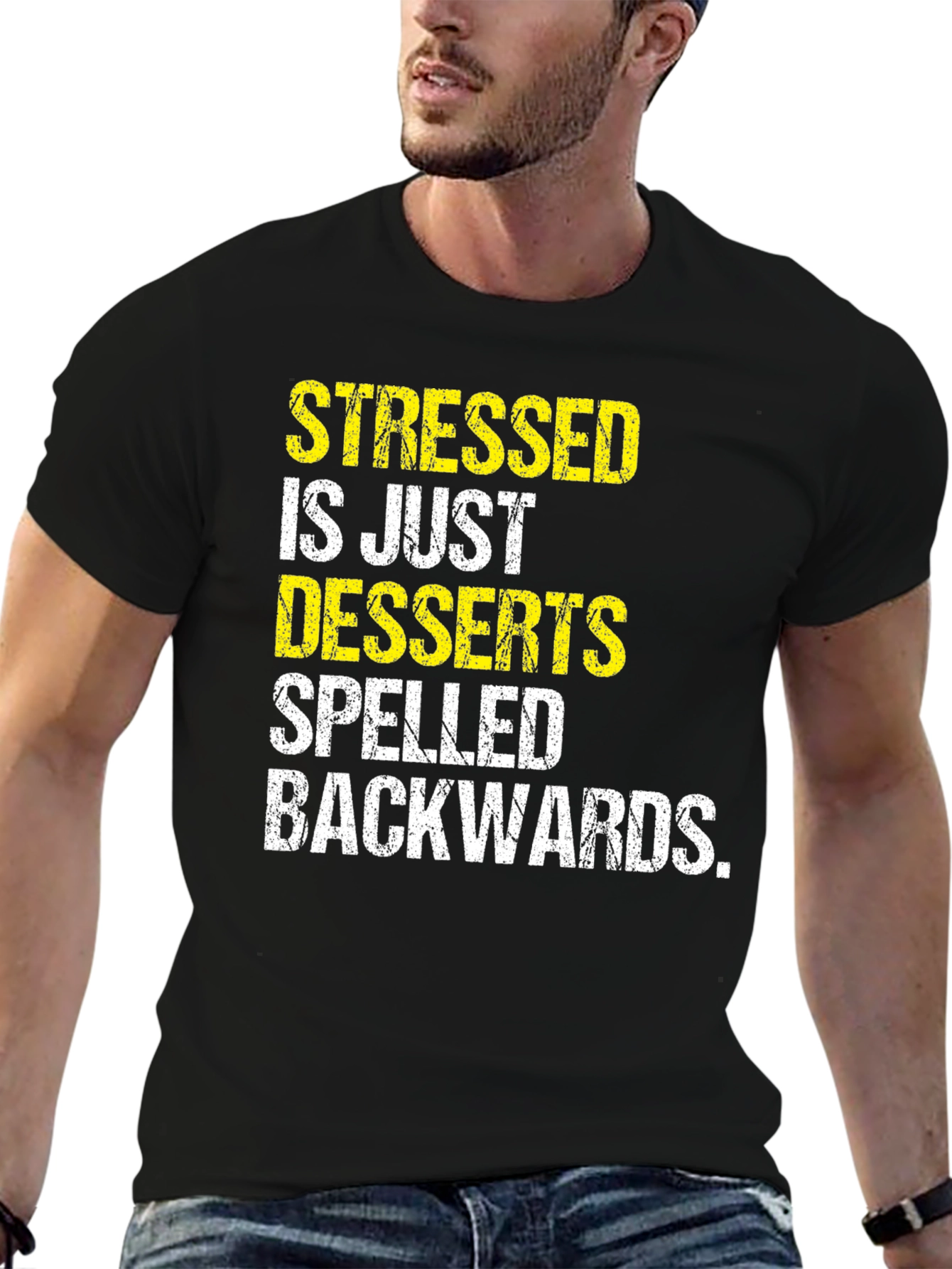 Stressed Spelled Backwards Desserts Tee