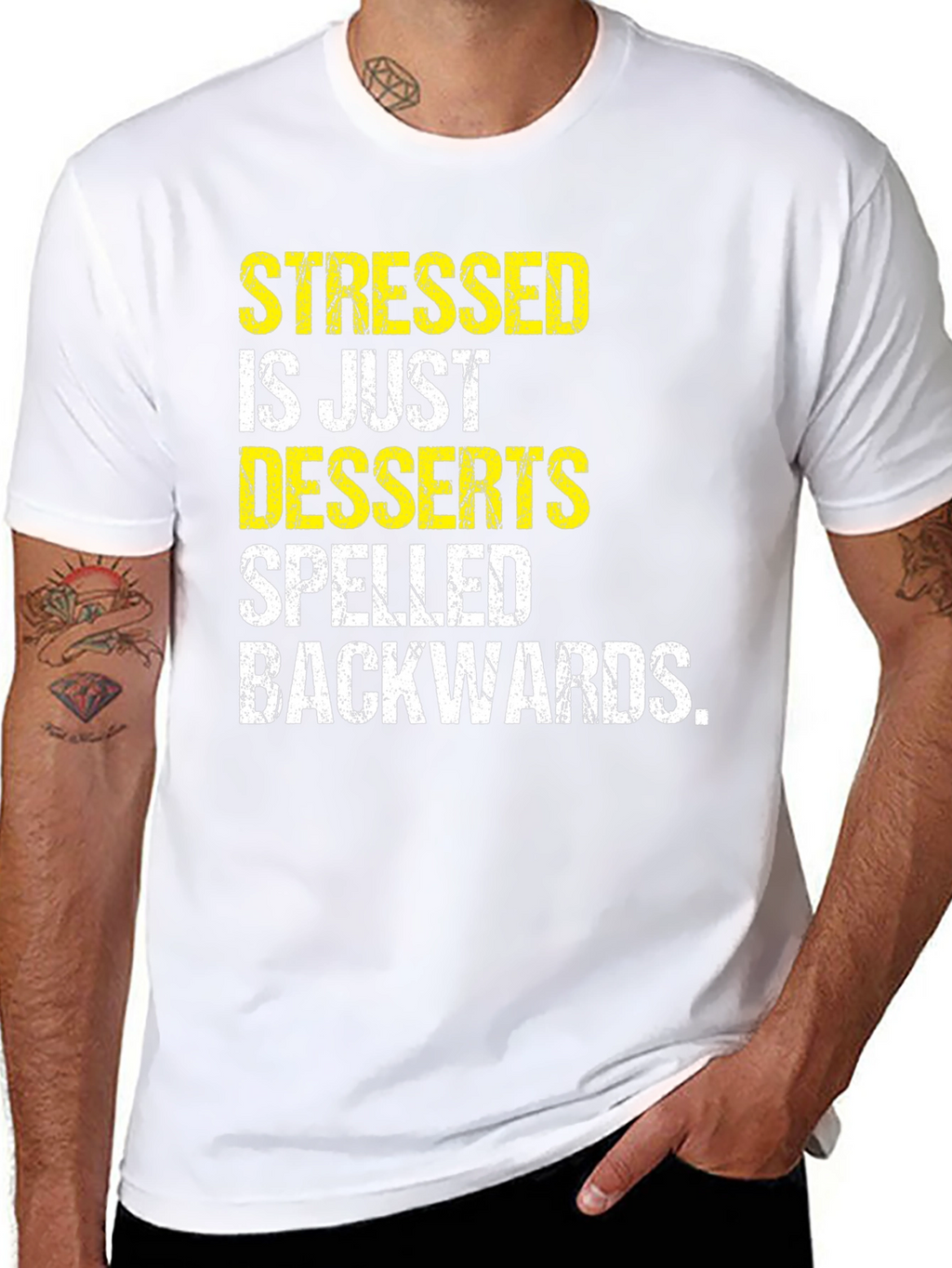 Stressed Spelled Backwards Desserts Tee