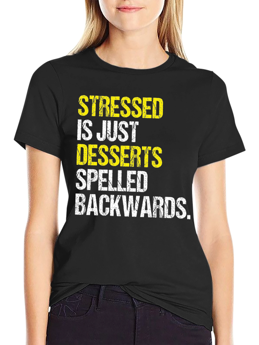 Stressed Spelled Backwards Desserts Tee