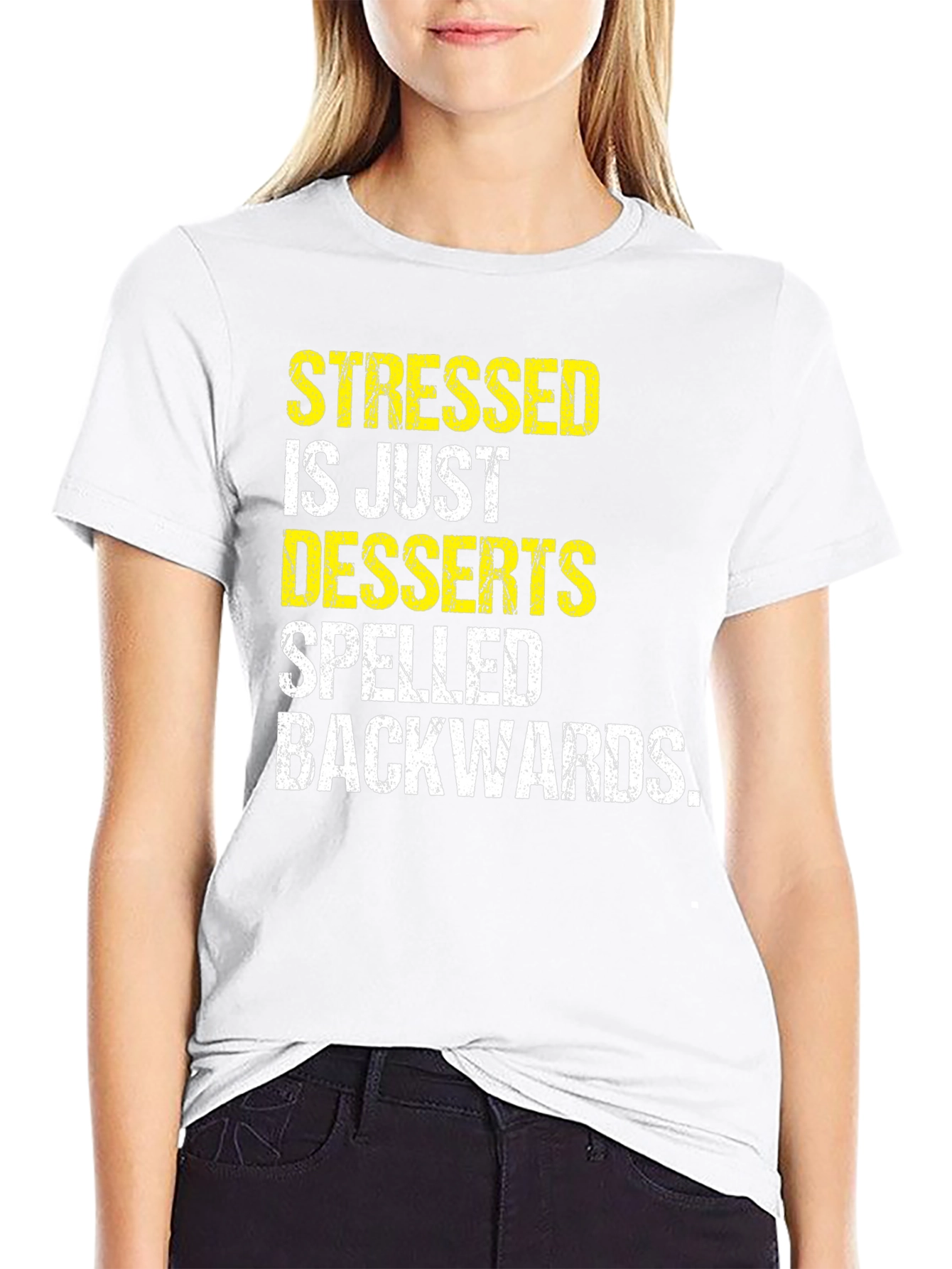 Stressed Spelled Backwards Desserts Tee