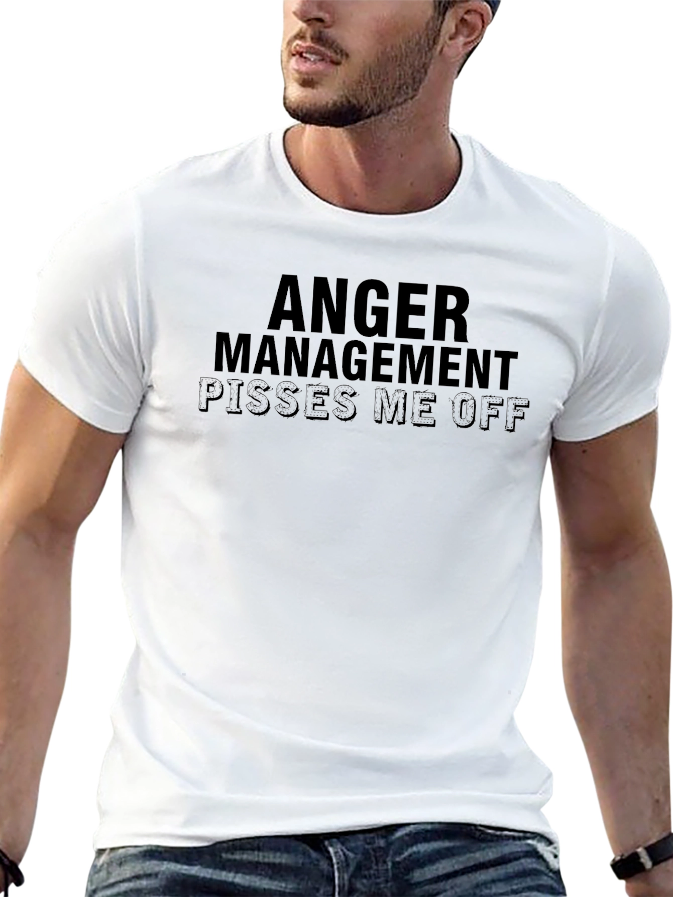 Anger Management Pisses Me Off Slogan T-Shirt