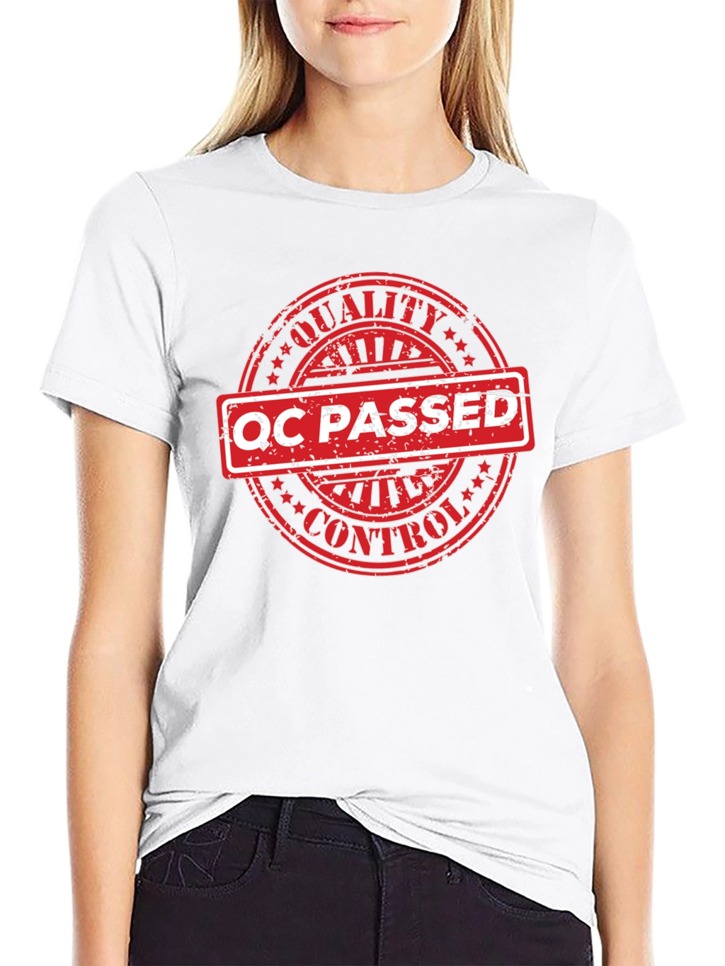 QC Passed Graphic T-Shirt - Quality Control Certified