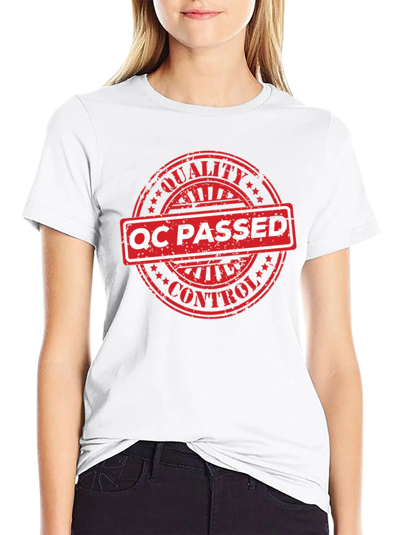 QC Passed Graphic T-Shirt - Quality Control Certified