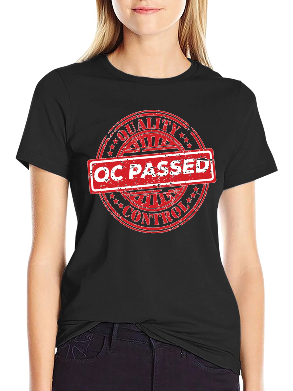 QC Passed Graphic T-Shirt - Quality Control Certified