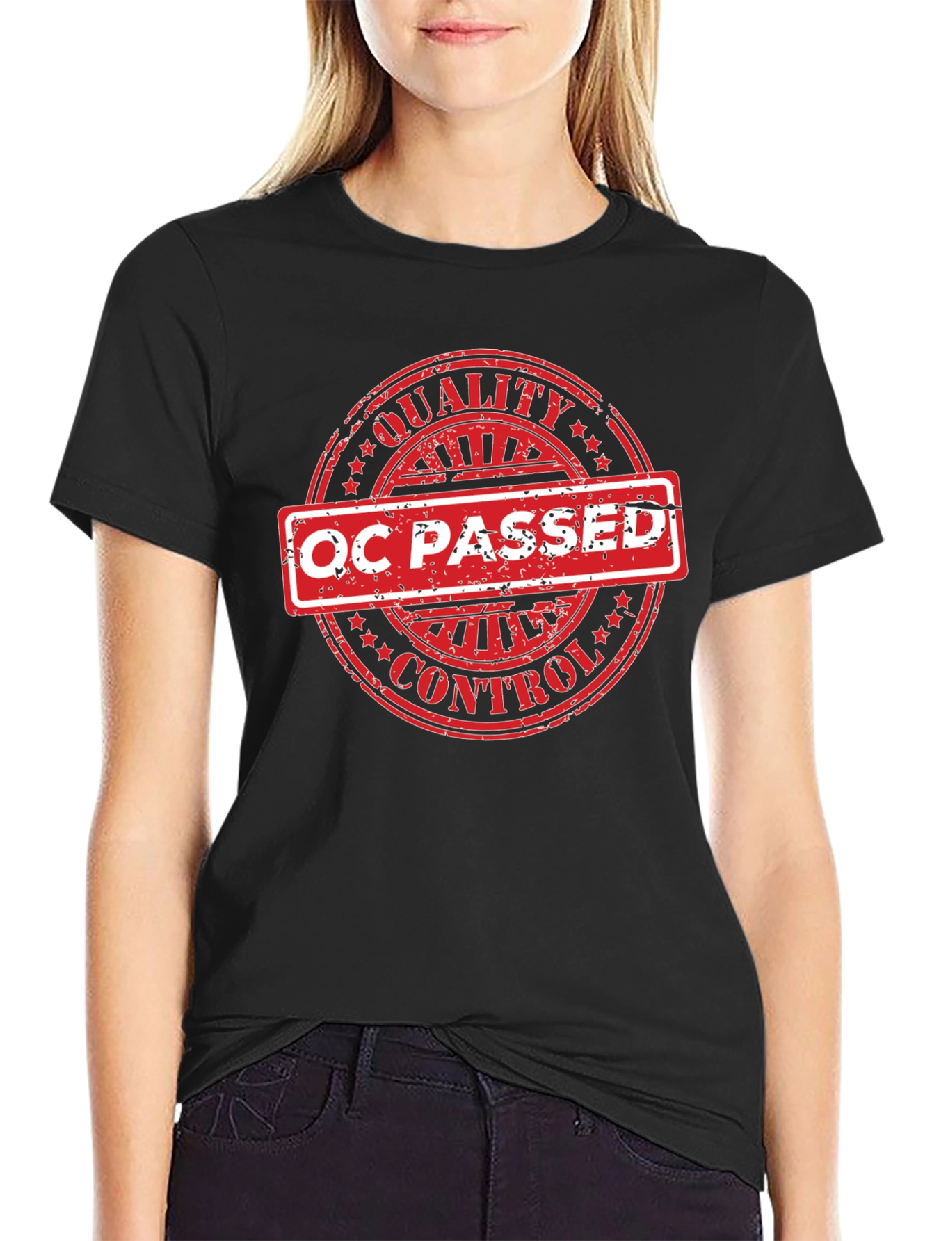 QC Passed Graphic T-Shirt - Quality Control Certified