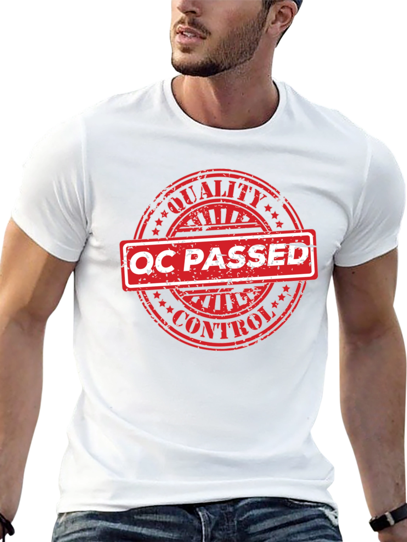 QC Passed Graphic T-Shirt - Quality Control Certified