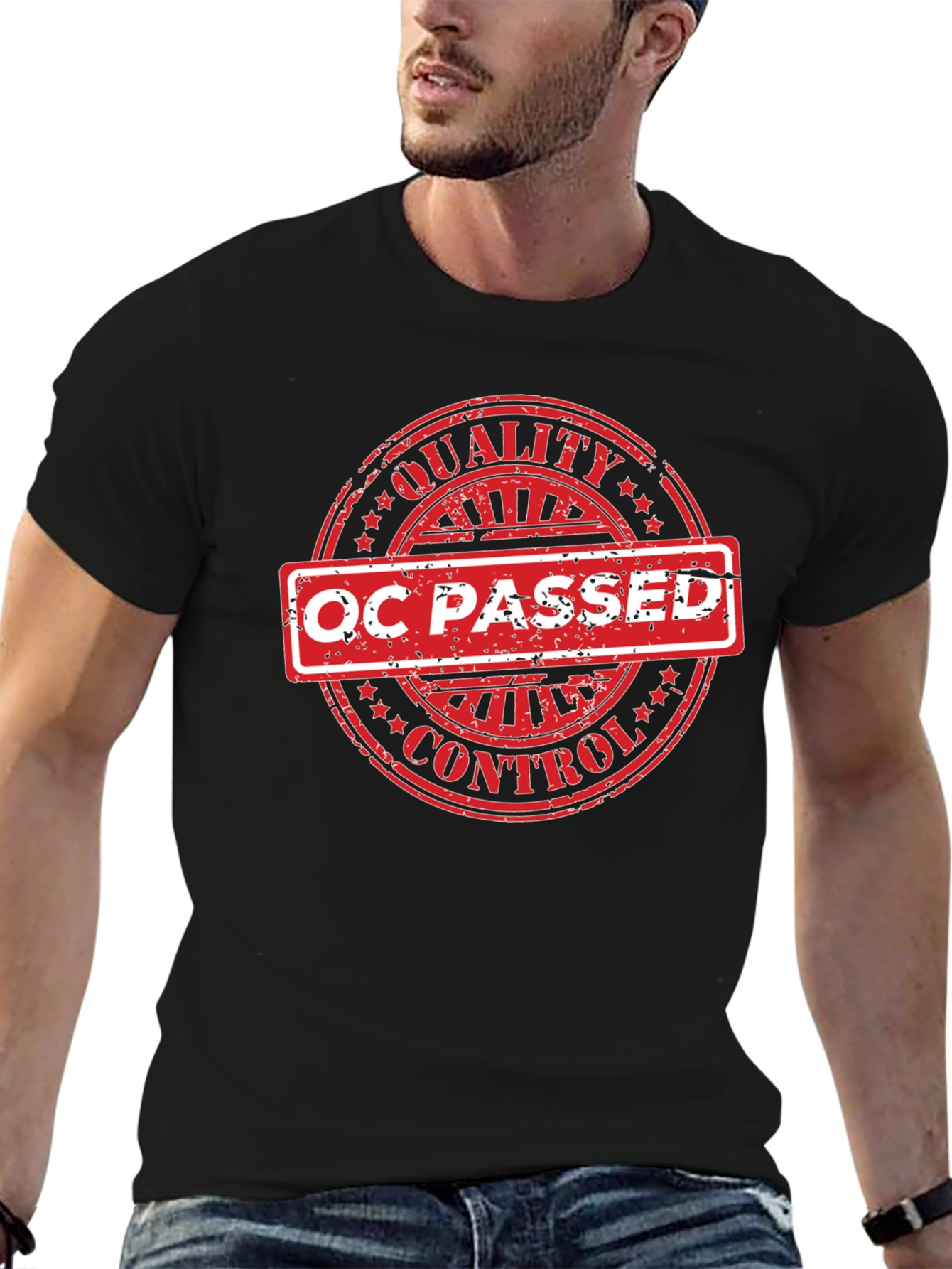 QC Passed Graphic T-Shirt - Quality Control Certified