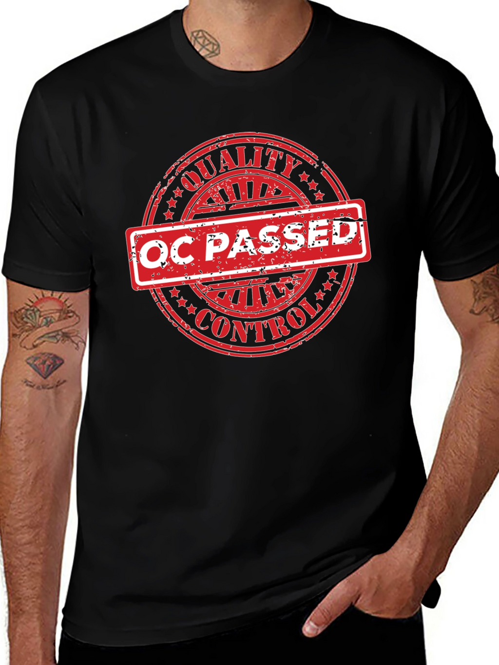 QC Passed Graphic T-Shirt - Quality Control Certified