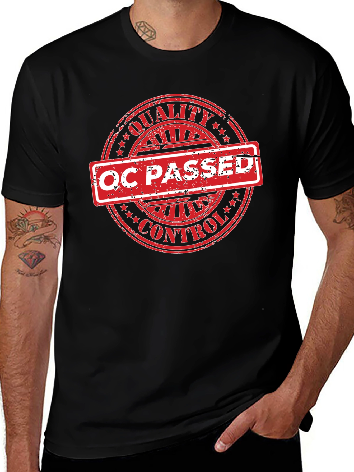 QC Passed Graphic T-Shirt - Quality Control Certified