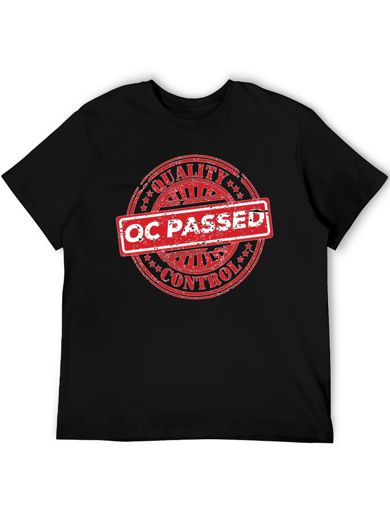 QC Passed Graphic T-Shirt - Quality Control Certified