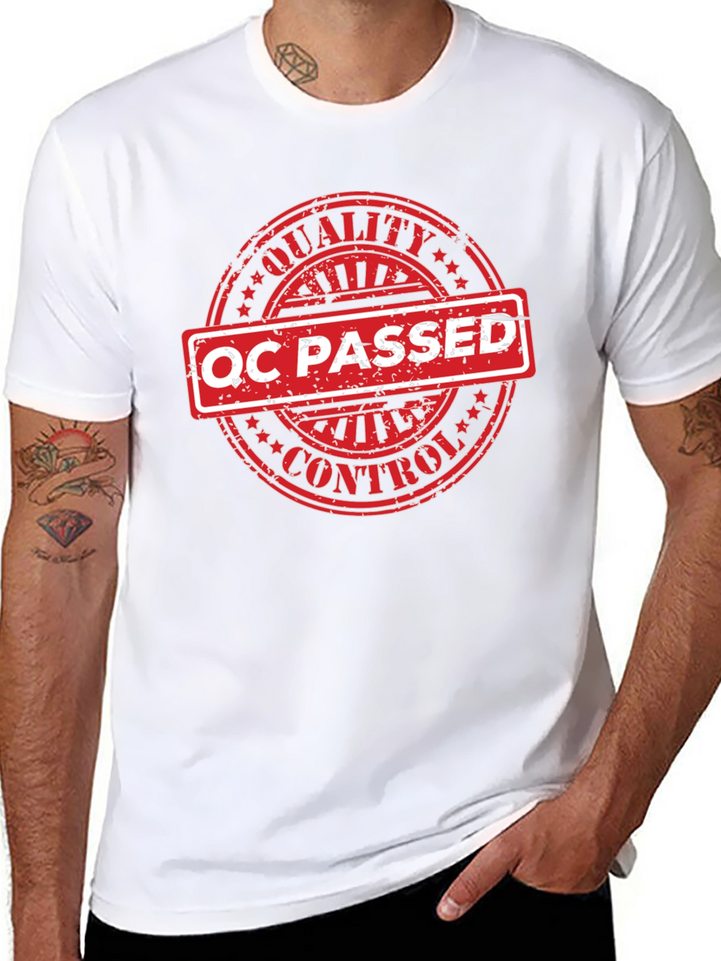 QC Passed Graphic T-Shirt - Quality Control Certified
