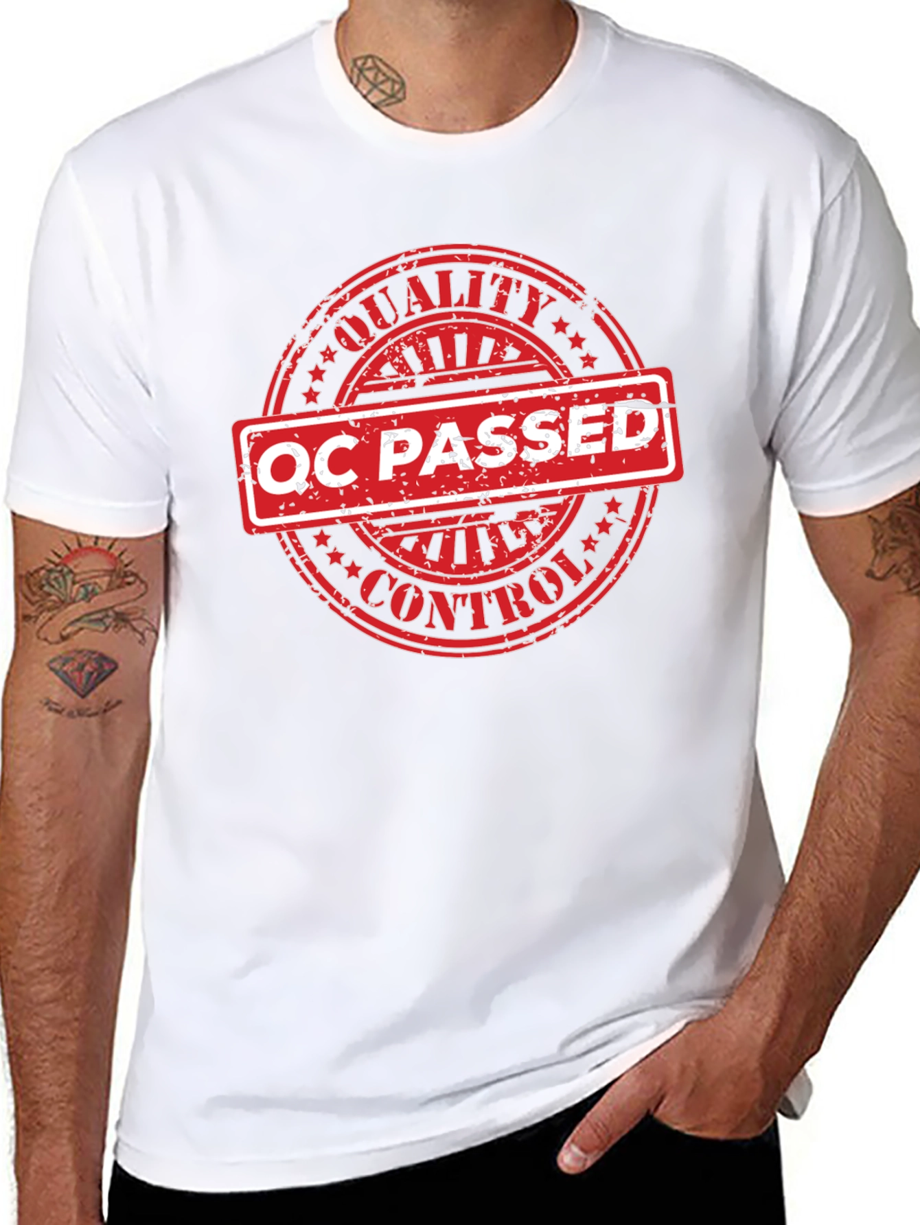 QC Passed Graphic T-Shirt - Quality Control Certified