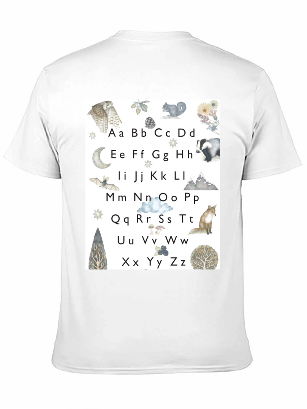 Alphabet Animal Black T-Shirt