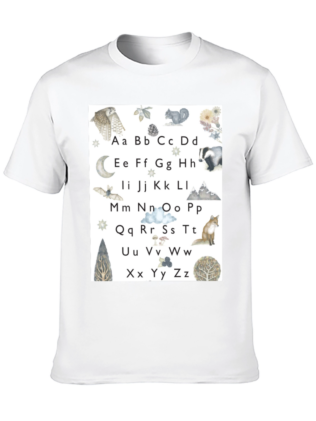 Alphabet Animal Black T-Shirt