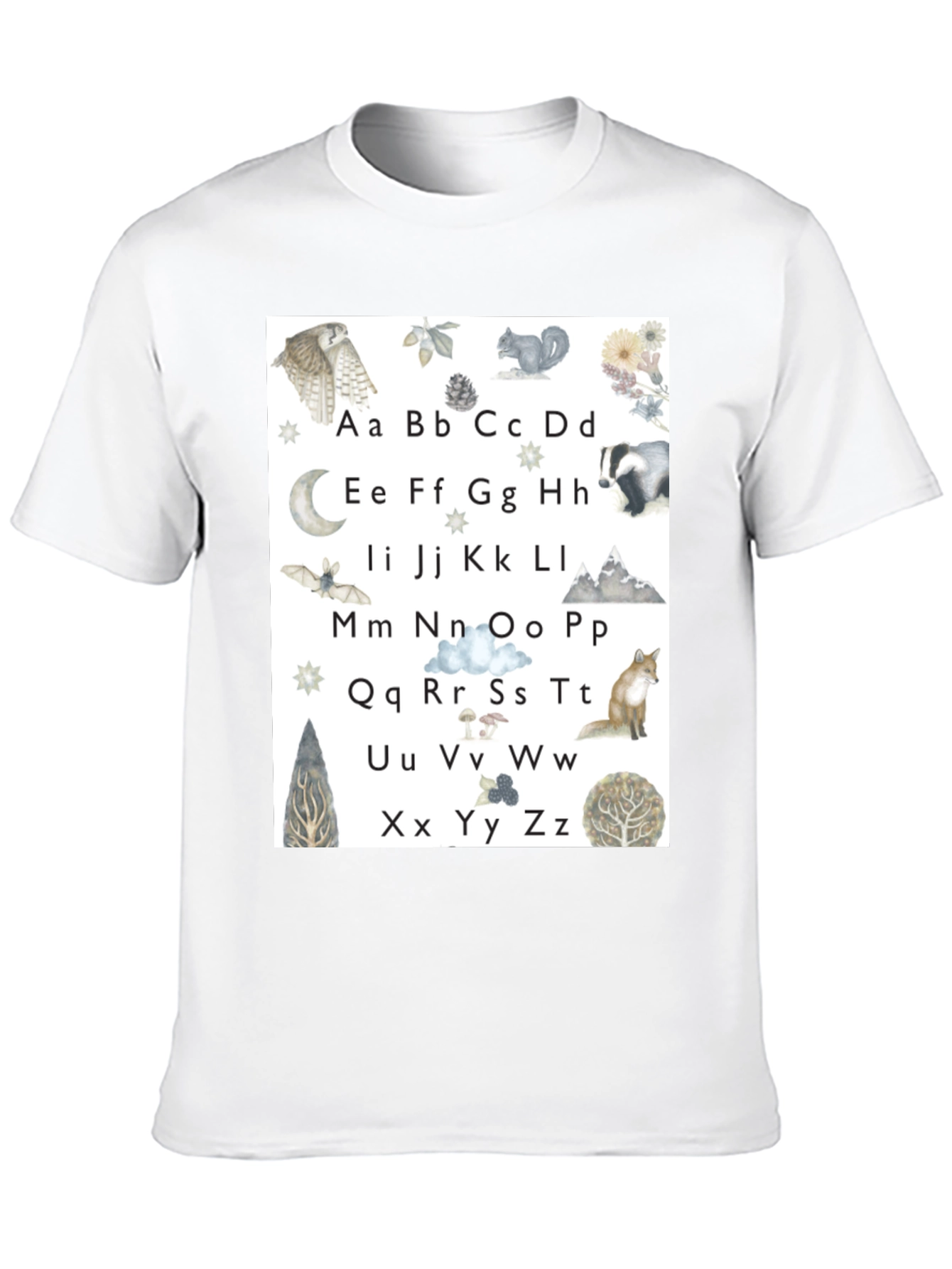 Alphabet Animal Black T-Shirt
