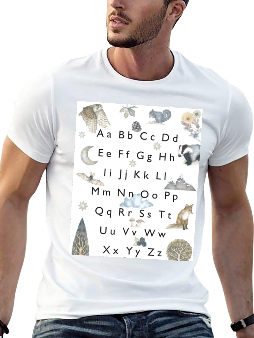 Alphabet Animal Black T-Shirt
