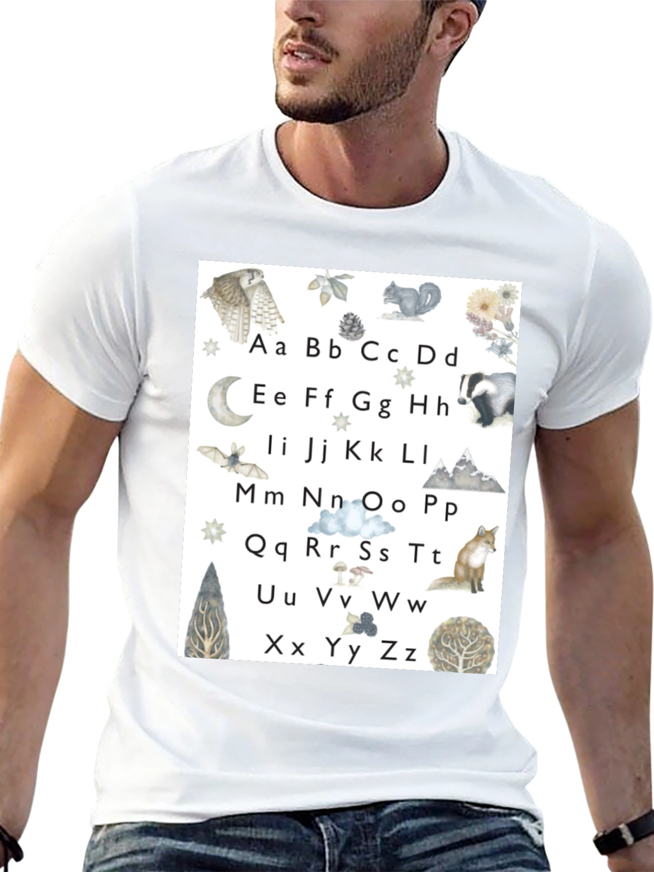 Alphabet Animal Black T-Shirt
