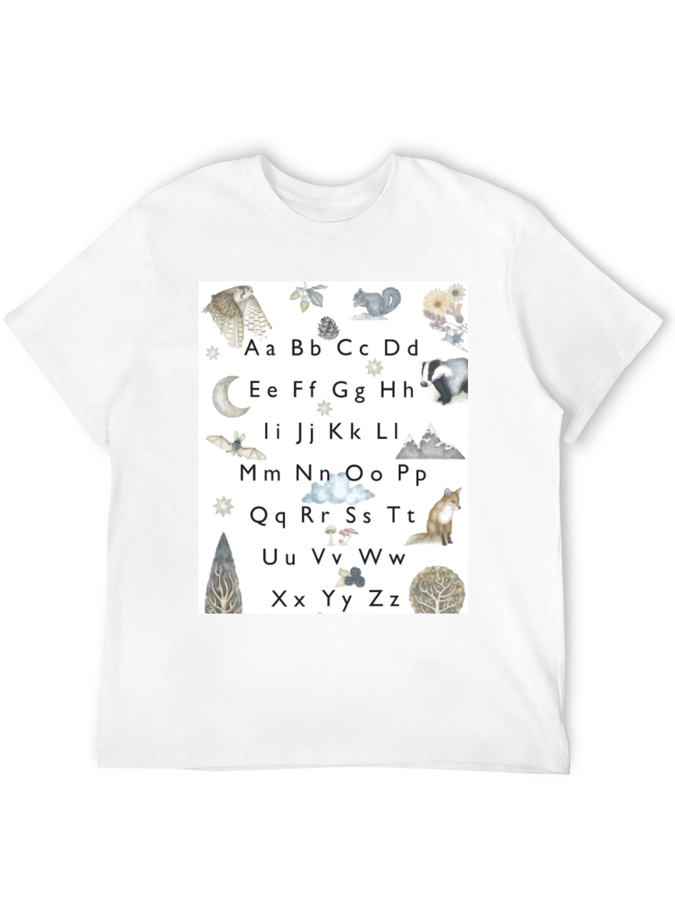 Alphabet Animal Black T-Shirt
