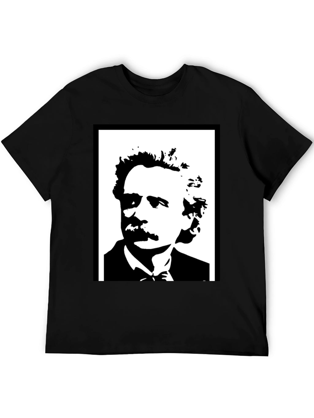 Mark Twain Graphic Print Mens Black T-Shirt