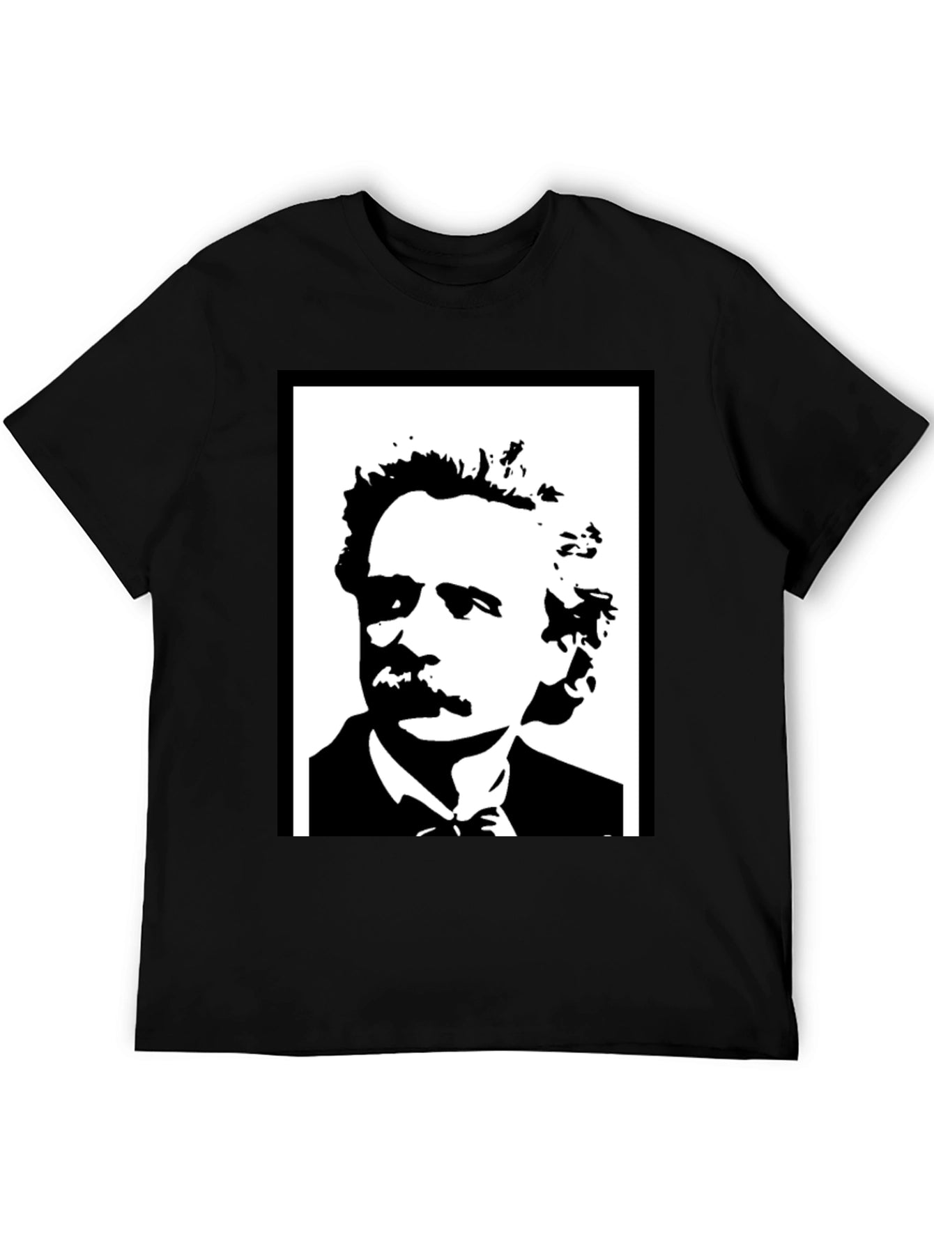 Mark Twain Graphic Print Mens Black T-Shirt