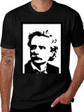 Mark Twain Graphic Print Mens Black T-Shirt