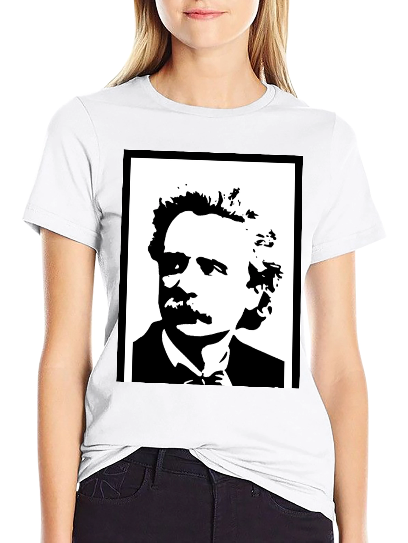 Mark Twain Graphic Print Mens Black T-Shirt