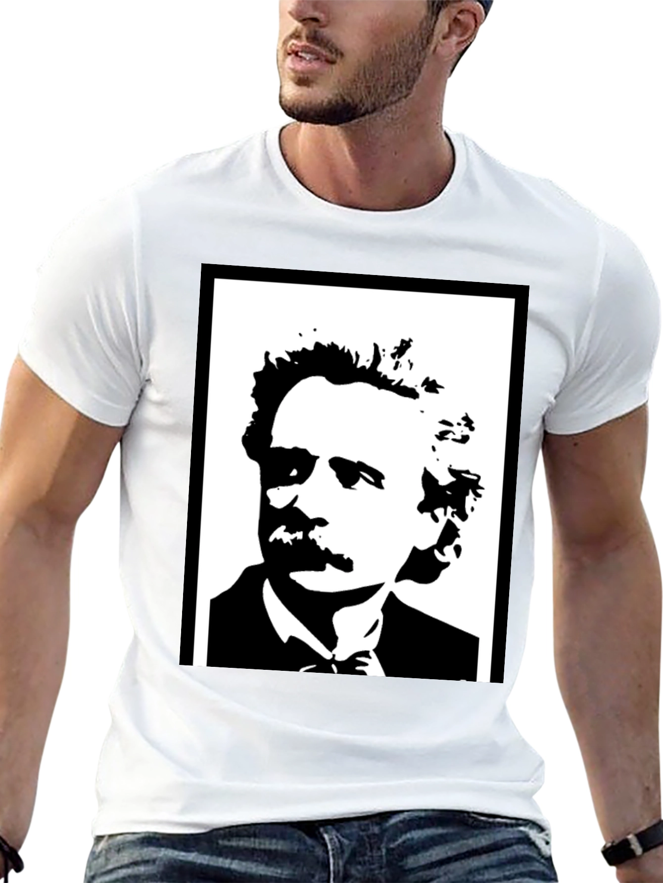 Mark Twain Graphic Print Mens Black T-Shirt