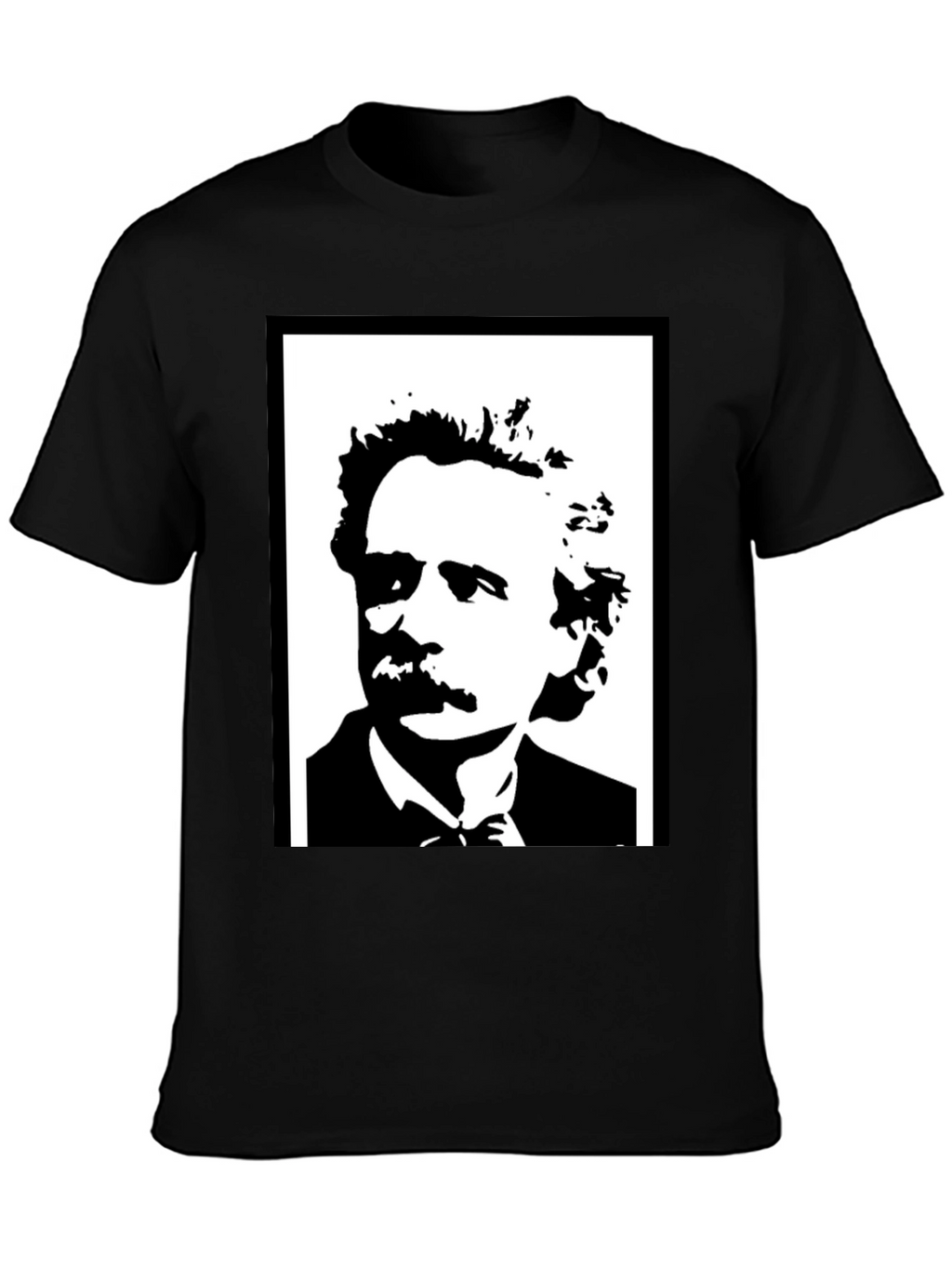 Mark Twain Graphic Print Mens Black T-Shirt
