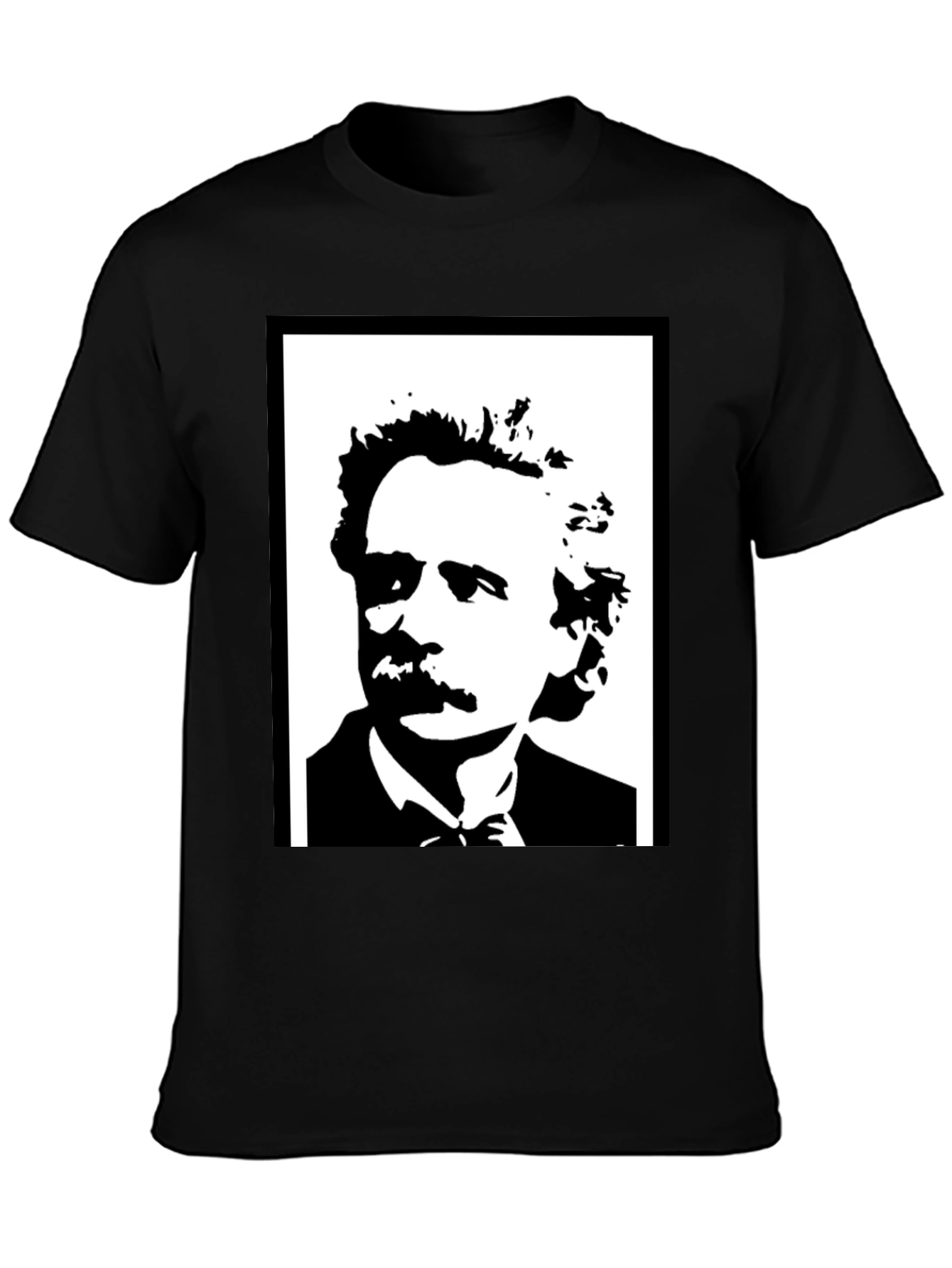 Mark Twain Graphic Print Mens Black T-Shirt