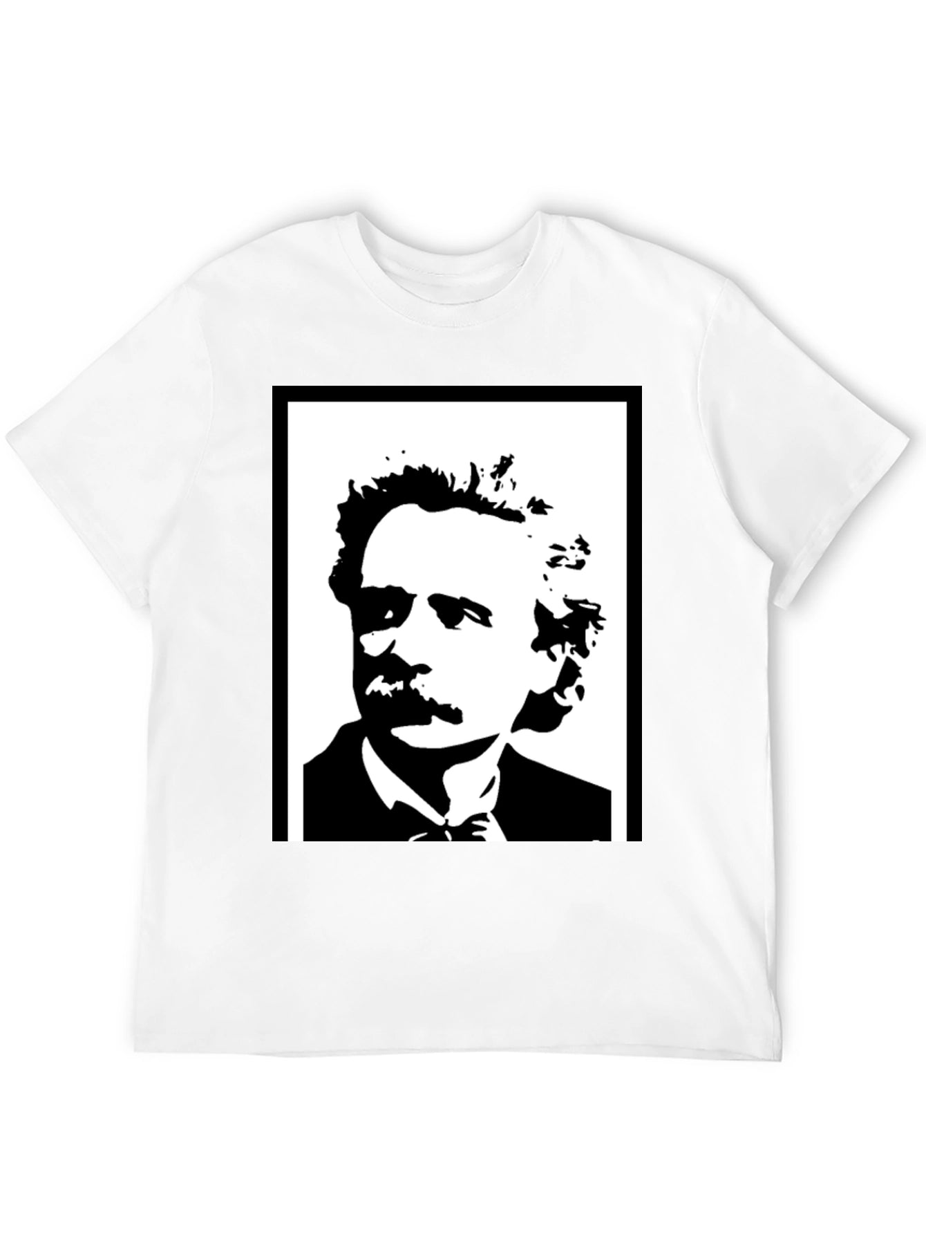 Mark Twain Graphic Print Mens Black T-Shirt