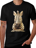 Zebra Statue Graphic T-Shirt - Unique Design