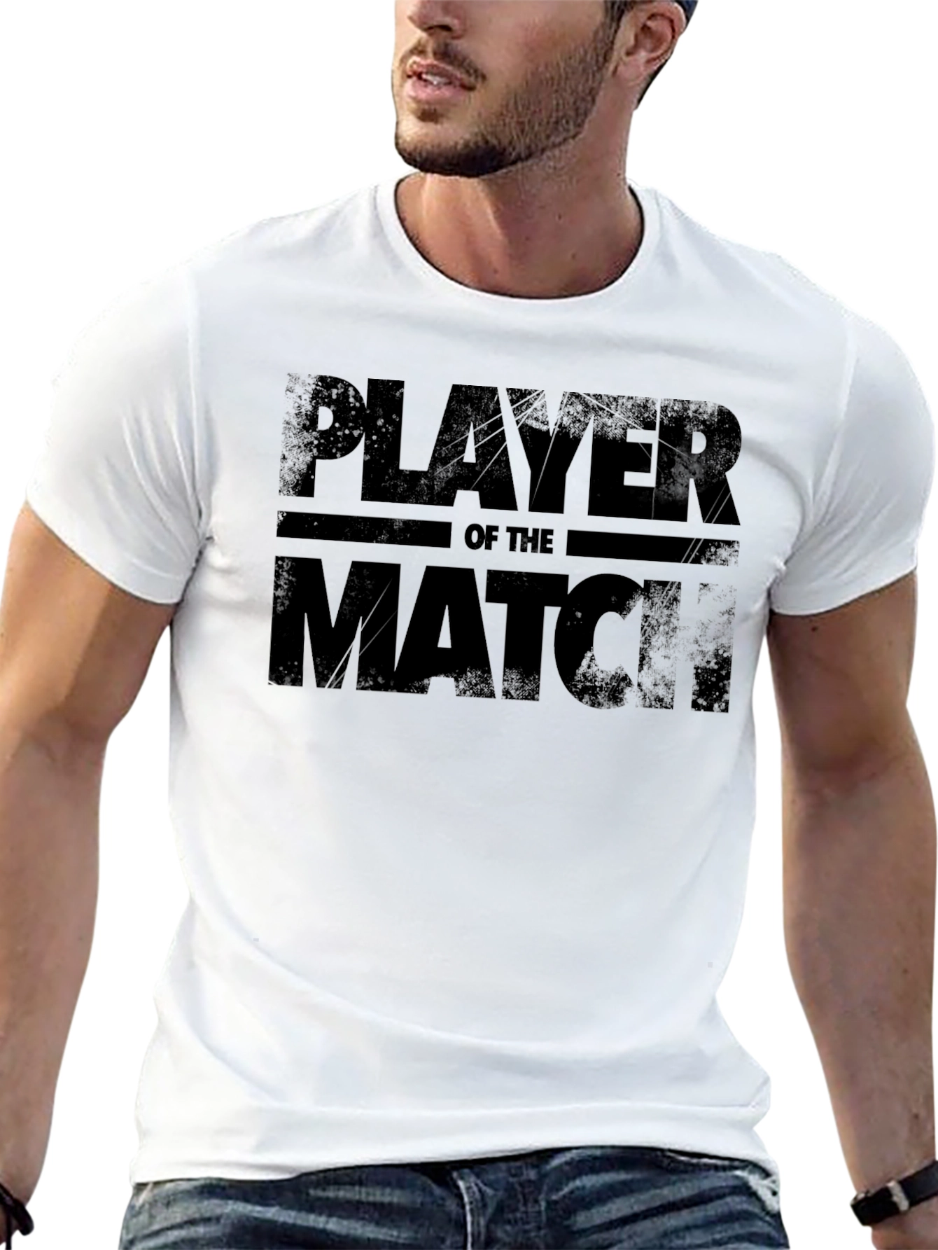 Player of the Match Black Graphic T-Shirt