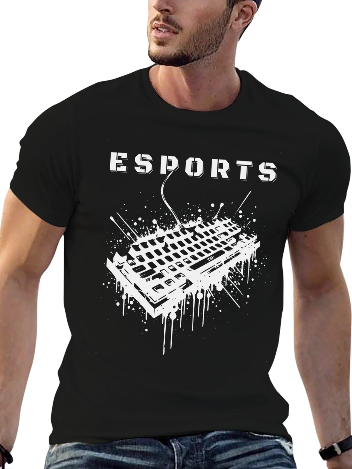 Esports Gaming Keyboard Graphic Tee - Gamer Shirt