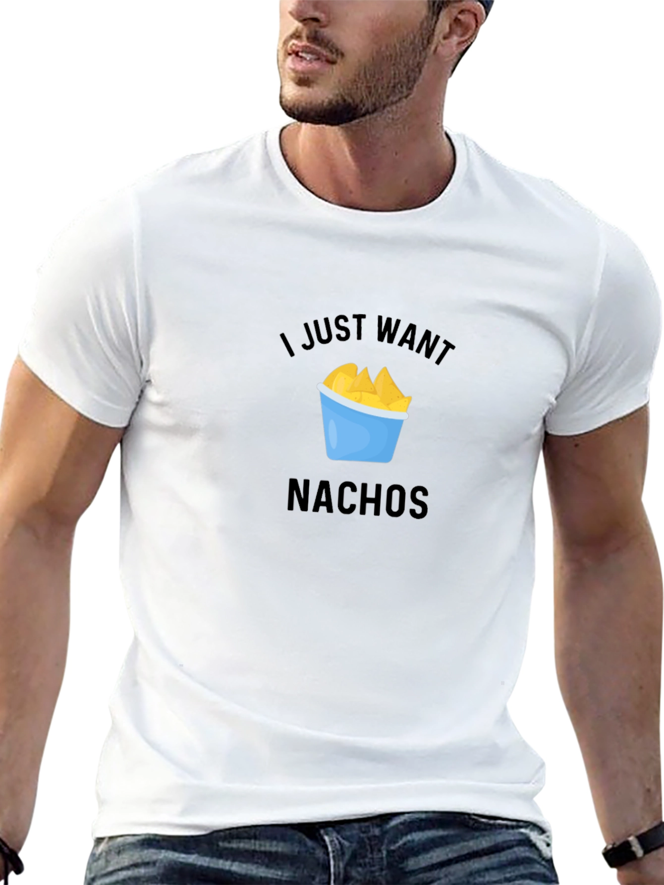 I Just Want Nachos Black T-Shirt