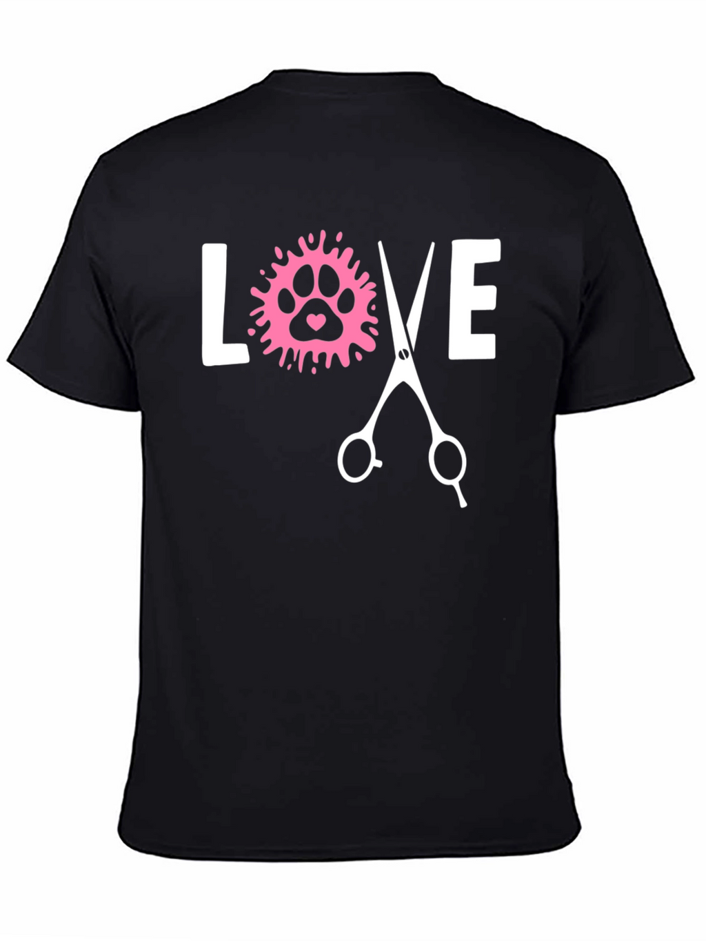 Love Dog Grooming Paw Print T-Shirt - Unisex