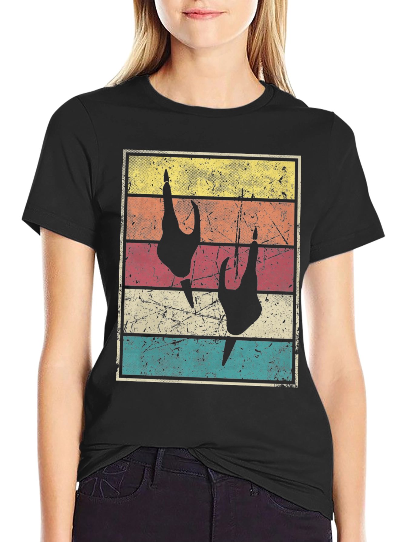 Retro Raptor Claw T-Shirt - Vintage Dinosaur Graphic Tee