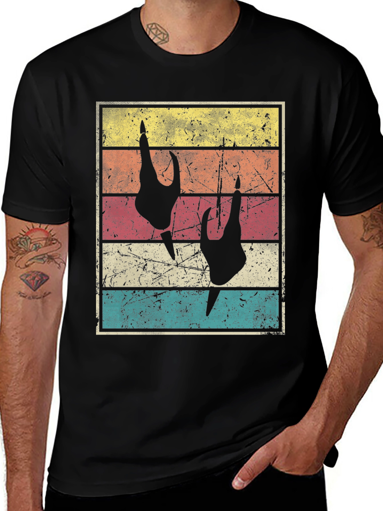 Retro Raptor Claw T-Shirt - Vintage Dinosaur Graphic Tee
