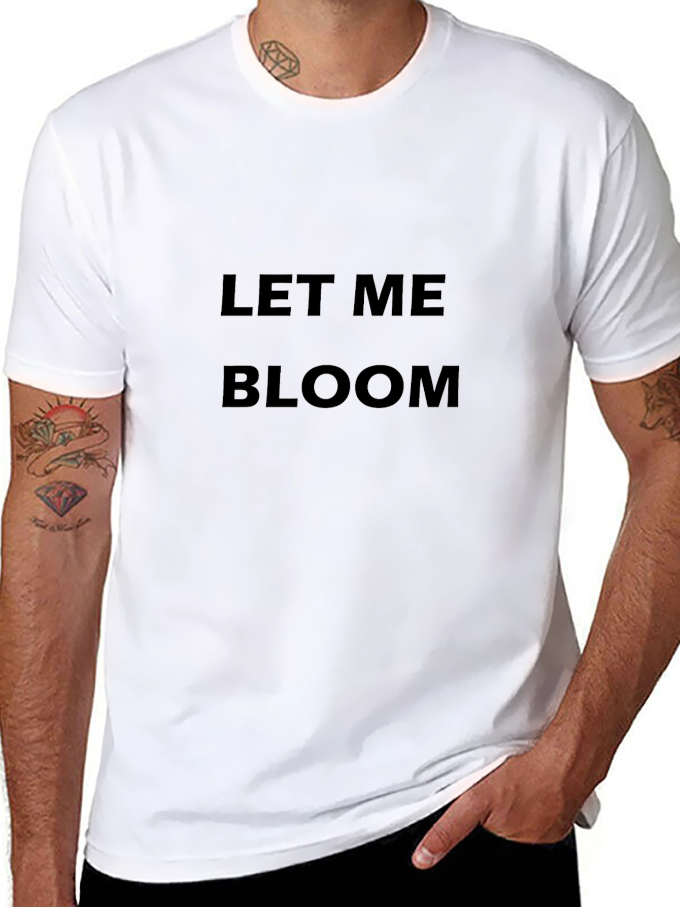 Let Me Bloom Black Graphic Tee