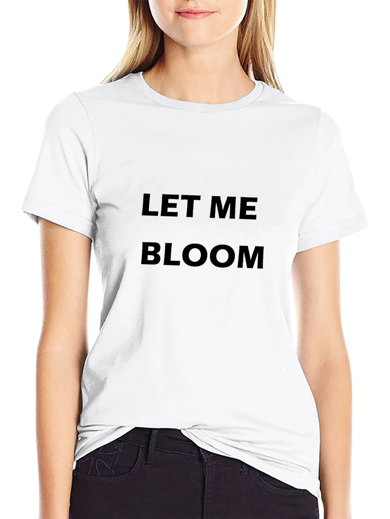 Let Me Bloom Black Graphic Tee