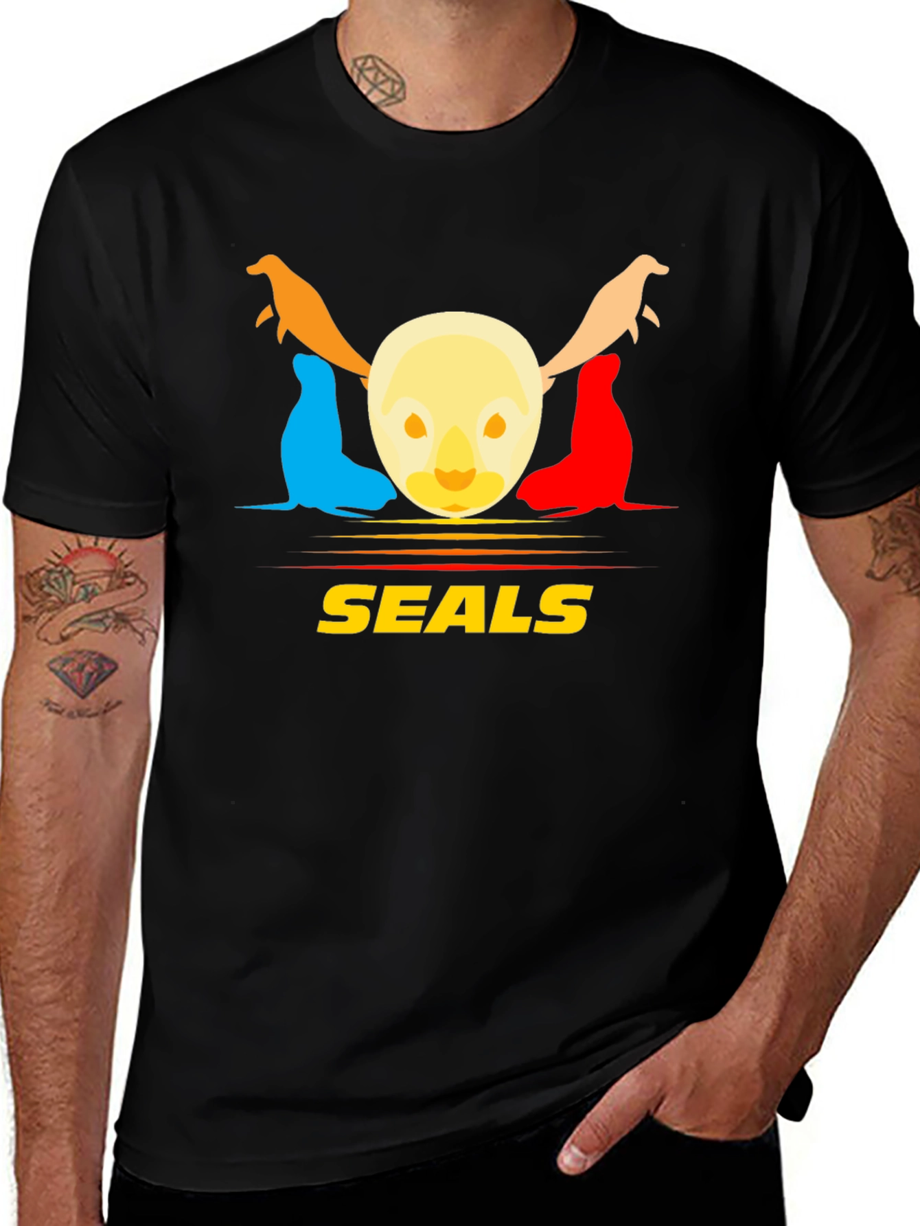 Colorful Seals Graphic Tee - Unisex