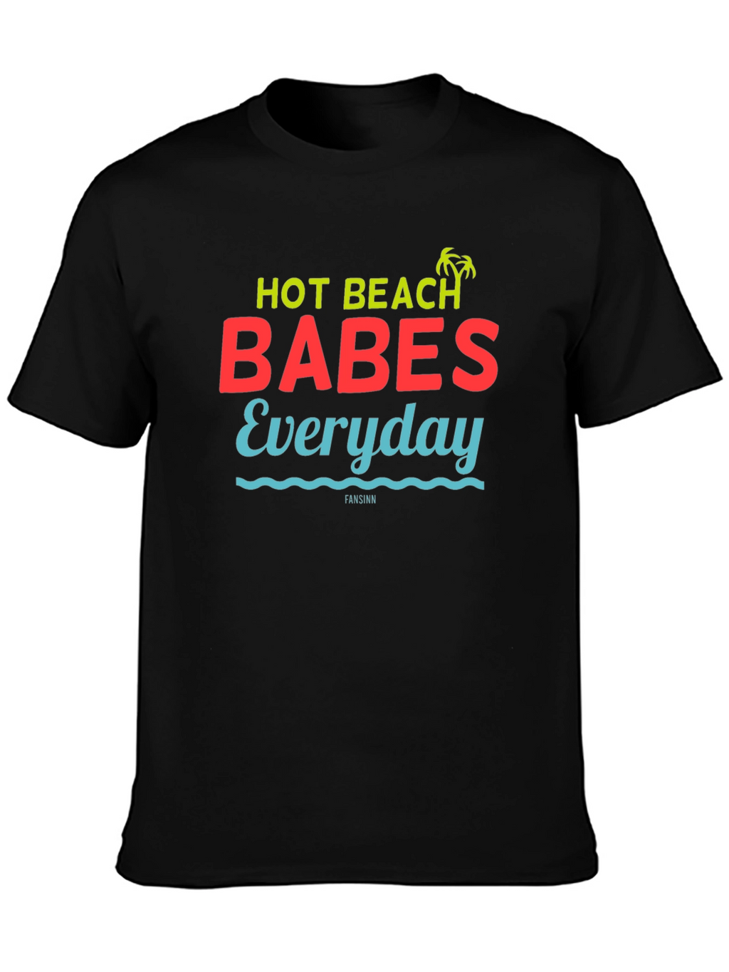 Hot Beach Babes Everyday Graphic Tee - Black